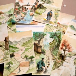 Peintures aquarelles